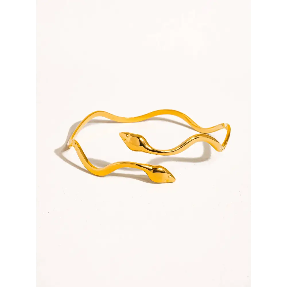 Maiq Accessories - Zofia Wavy Serpent Bracelet Yellow Gold