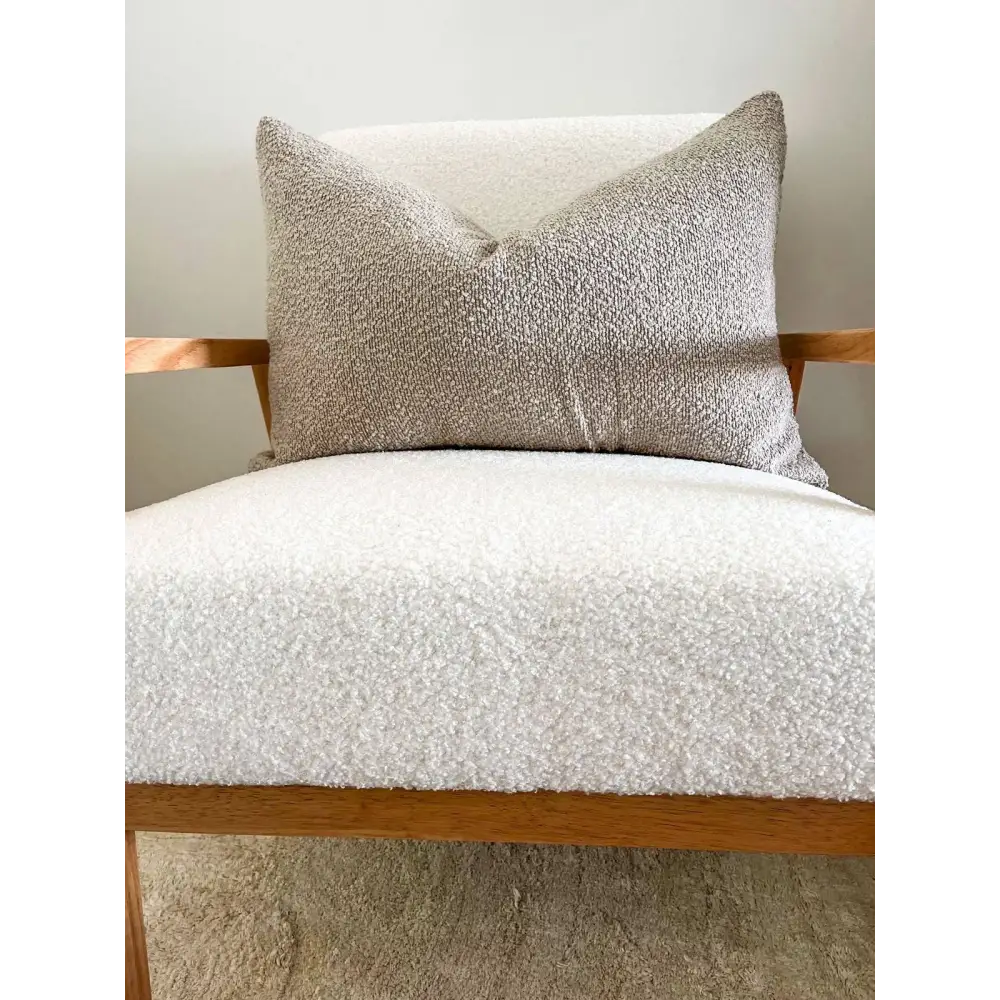 Boucle Lumbar Cushion Cover Beige - PABOOM