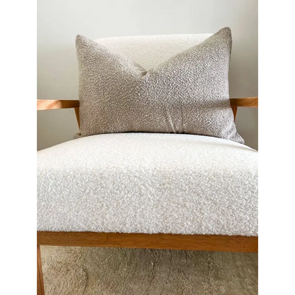 Boucle Lumbar Cushion Cover Beige - PABOOM