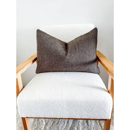 Boucle Lumbar Cushion Cover Beige - PABOOM