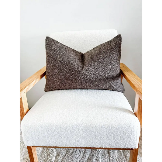 Boucle Lumbar Cushion Cover Beige - PABOOM