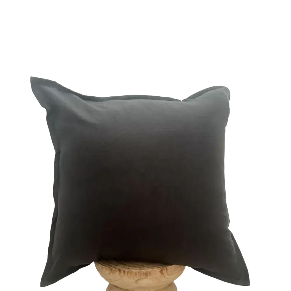 Euro Linen Cushion Cover Dark Charcoal - PABOOM