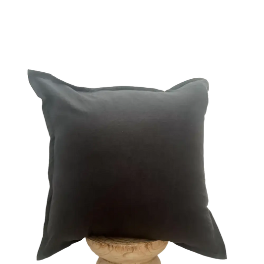 Euro Linen Cushion Cover Dark Charcoal - PABOOM