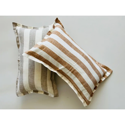 Flange Linen Lumbar Cushion Cover - PABOOM