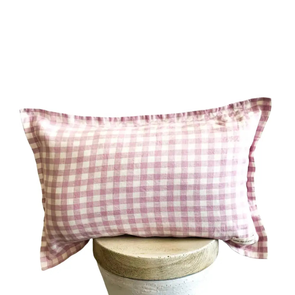 Flange Linen Lumbar Cushion Cover - PABOOM