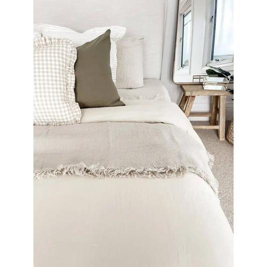 Linen Ruffle Cushion Cover - PABOOM