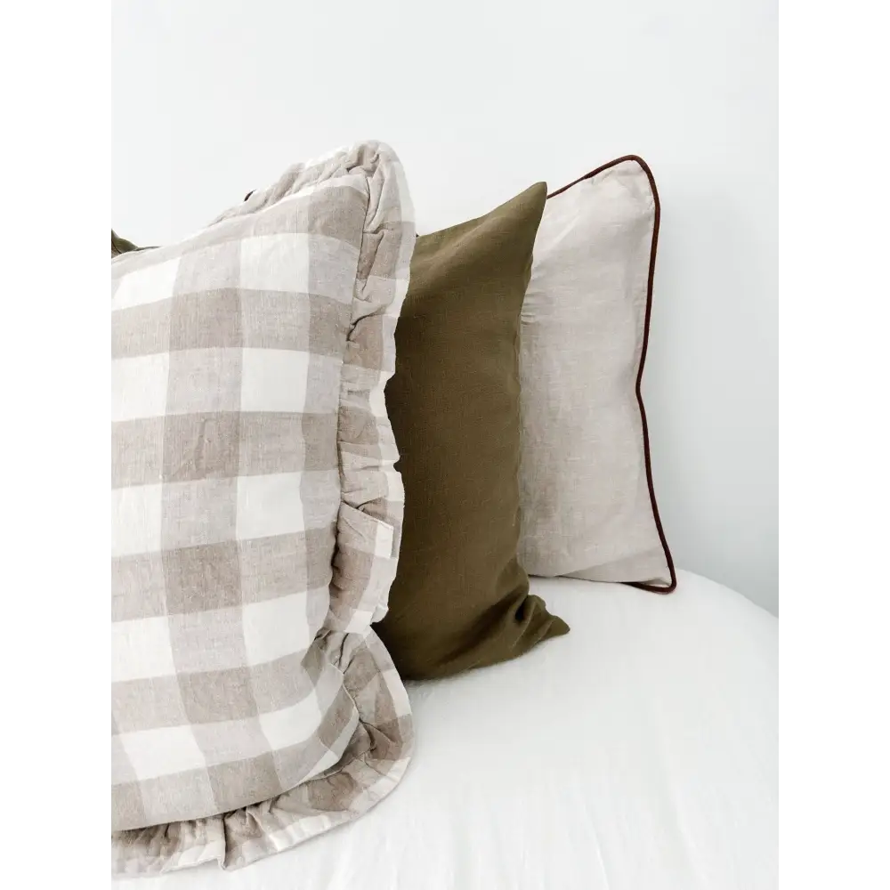 Linen Ruffle Cushion Cover - PABOOM
