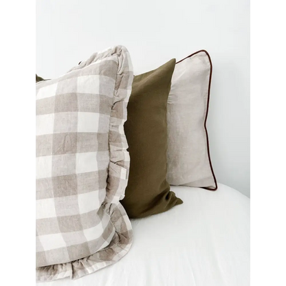 Linen Ruffle Cushion Cover - PABOOM