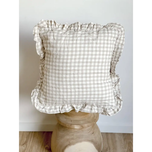 Linen Ruffle Cushion Cover - PABOOM