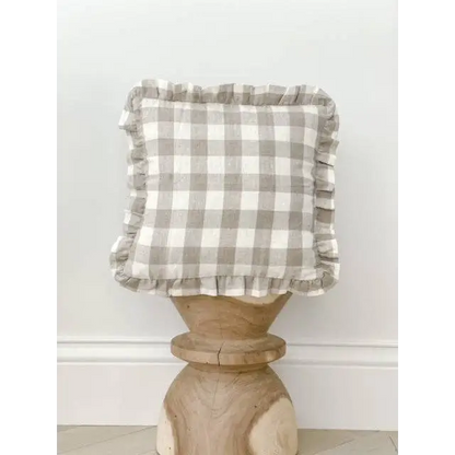 Linen Ruffle Cushion Cover - PABOOM