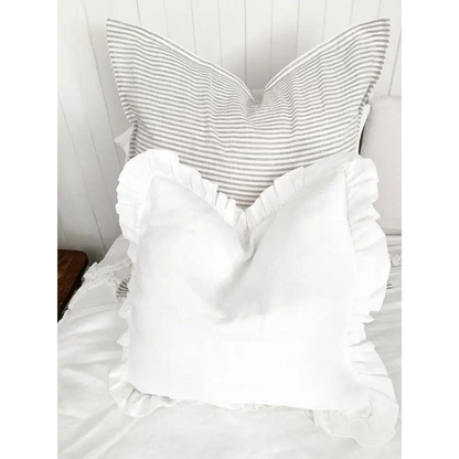 Linen Ruffle Cushion Cover - PABOOM