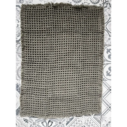 Microfiber Waffle Non slip Bath Mat Camel - PABOOM