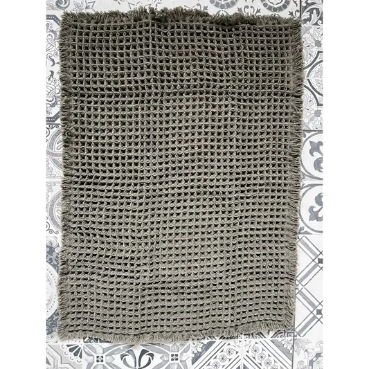 Microfiber Waffle Non slip Bath Mat Camel - PABOOM