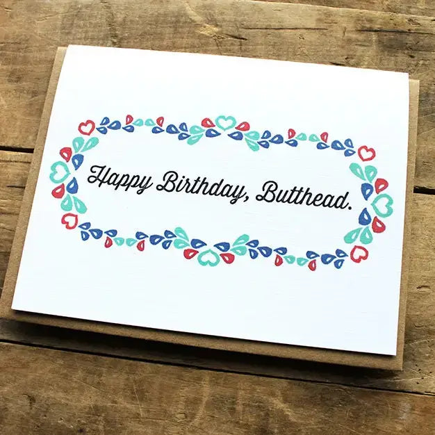 Happy Birthday, Butthead Card - PABOOM