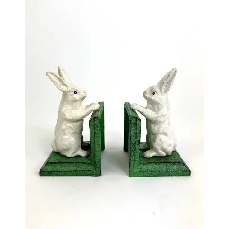 McGowan & Rutherford Ltd - Antique White Rabbit Bookends