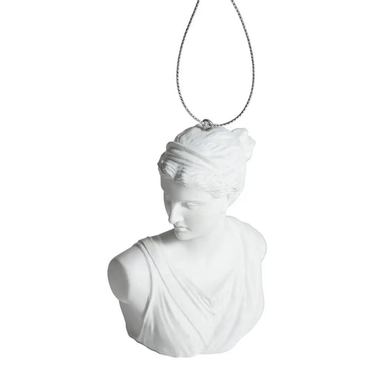 White Artemis Bust Ornament - PABOOM