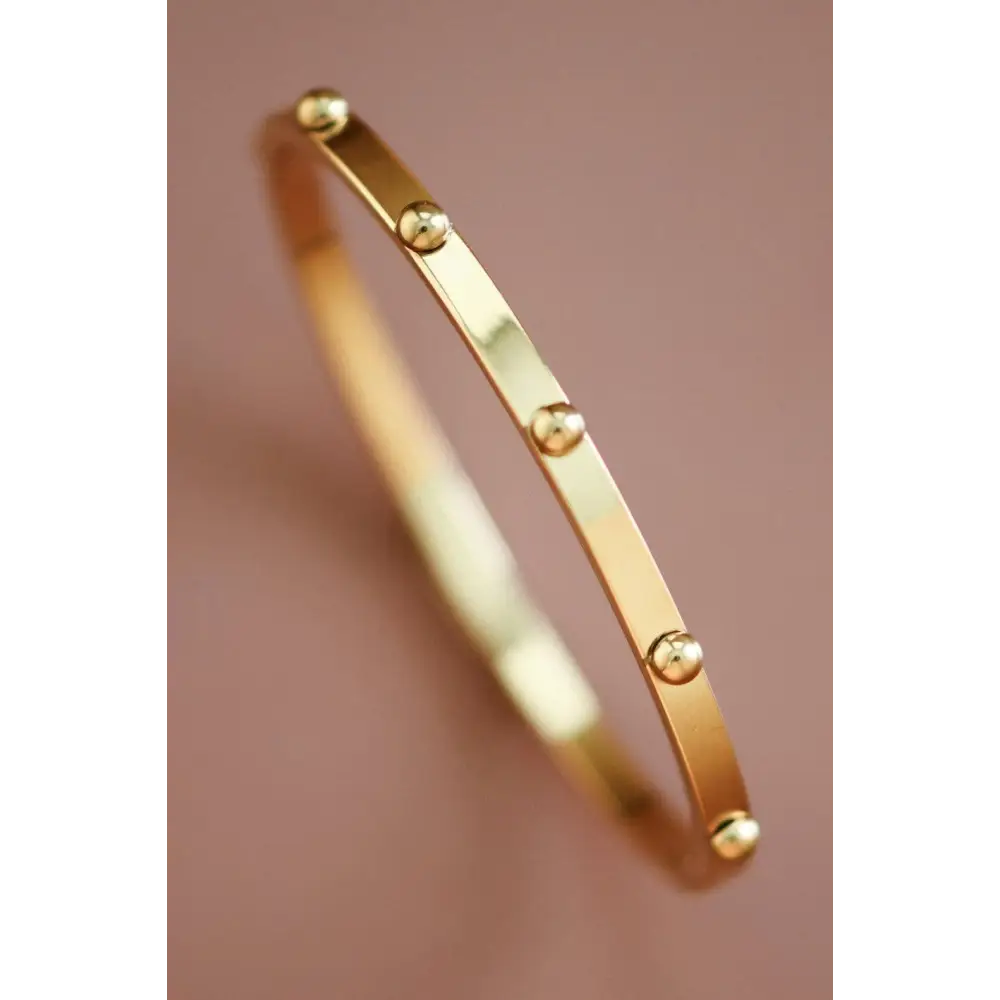 Mia Accessories - 18K Gold Plated Waterproof Stainless Steel Bangle - 7438 S0OX3T7438