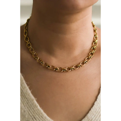 Mia Accessories - 18K Gold Plated Waterproof Stainless Steel Chain Necklace - 7002 S0OX3T7002