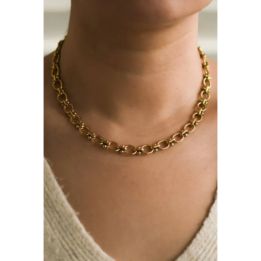 Mia Accessories - 18K Gold Plated Waterproof Stainless Steel Chain Necklace - 7002 S0OX3T7002