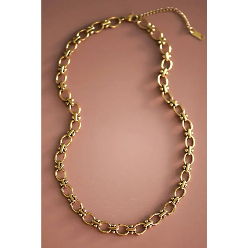 Mia Accessories - 18K Gold Plated Waterproof Stainless Steel Chain Necklace - 7002 S0OX3T7002