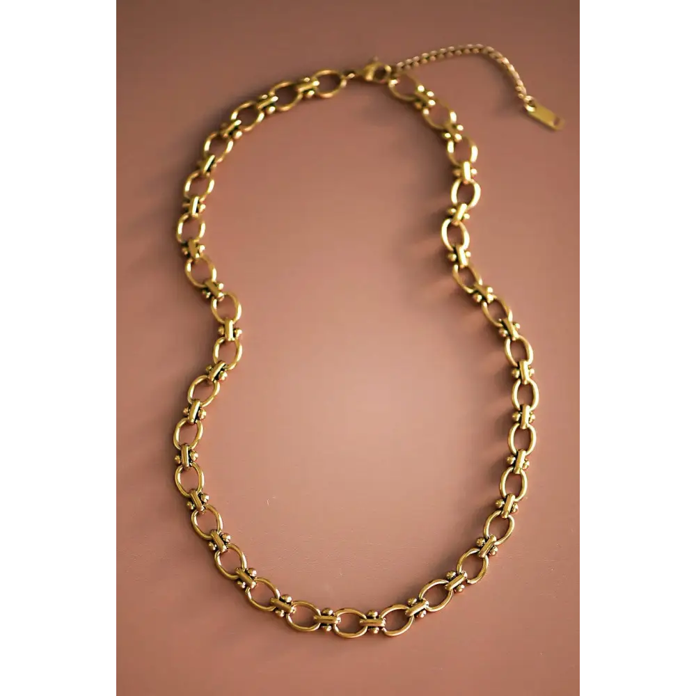 Mia Accessories - 18K Gold Plated Waterproof Stainless Steel Chain Necklace - 7002 S0OX3T7002