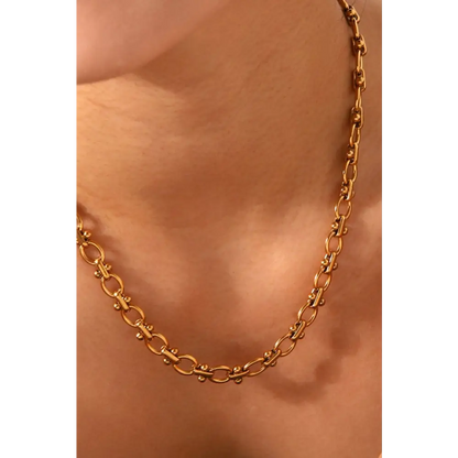 Mia Accessories - 18K Gold Plated Waterproof Stainless Steel Chain Necklace - 7002 S0OX3T7002