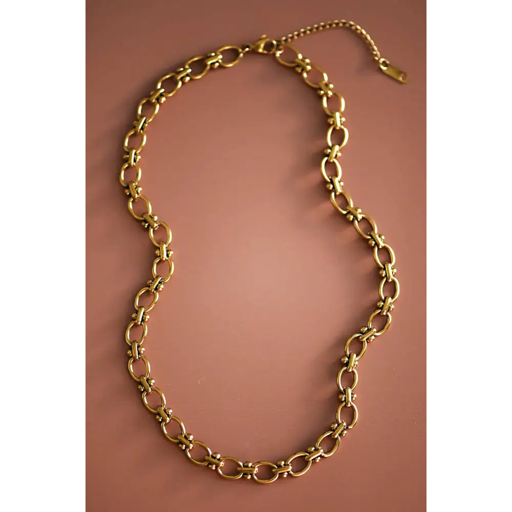 Mia Accessories - 18K Gold Plated Waterproof Stainless Steel Chain Necklace - 7002 S0OX3T7002