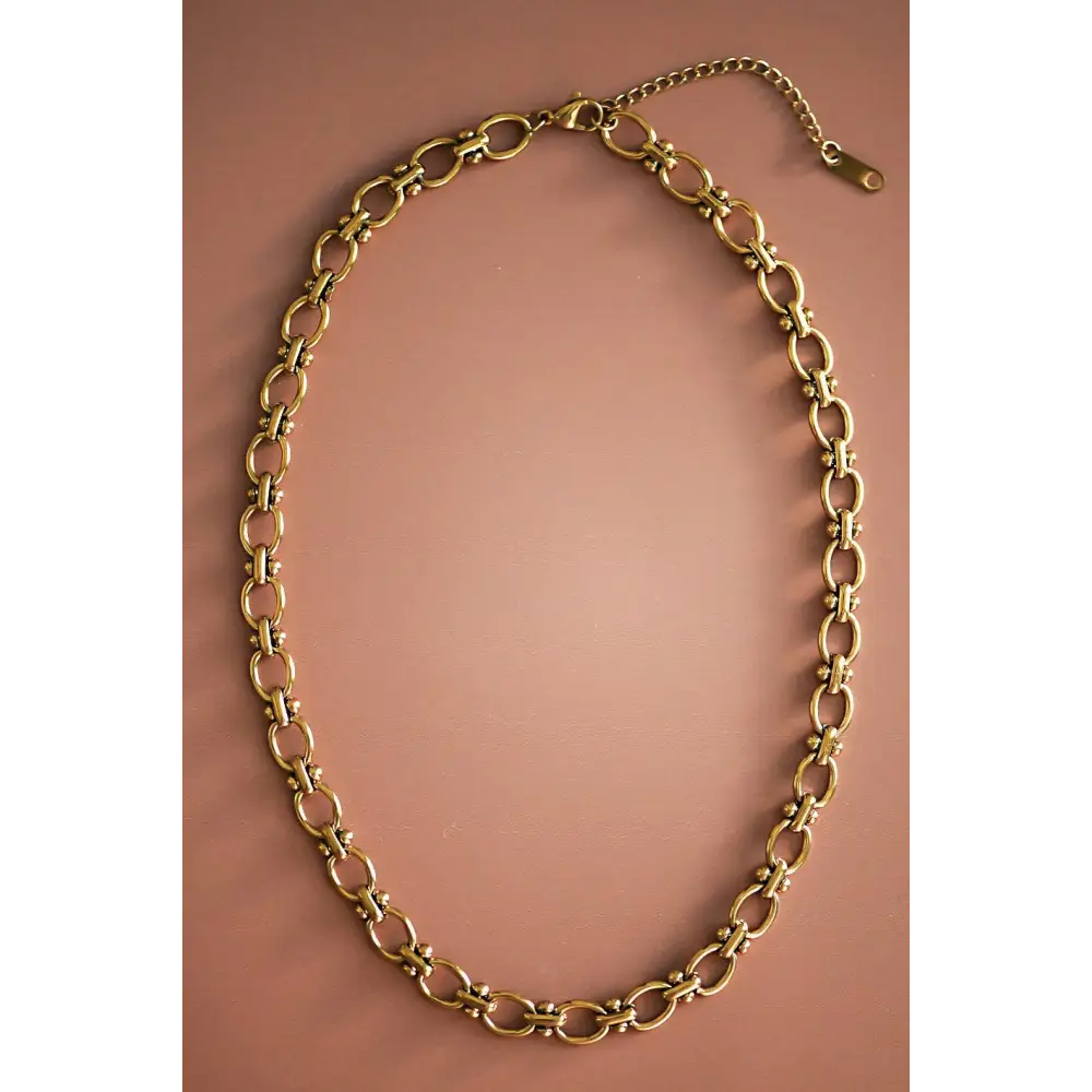 Mia Accessories - 18K Gold Plated Waterproof Stainless Steel Chain Necklace - 7002 S0OX3T7002