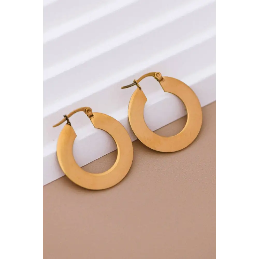 Mia Accessories - 18K Gold Plated Waterproof Stainless Steel Drop Earrings - 6925 S0OX3T6925