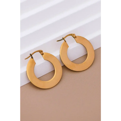 Mia Accessories - 18K Gold Plated Waterproof Stainless Steel Drop Earrings - 6925 S0OX3T6925
