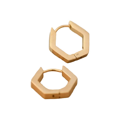 Mia Accessories - 18K Gold Plated Waterproof Stainless Steel Hoop Earrings - 7121 S0OX3T7121