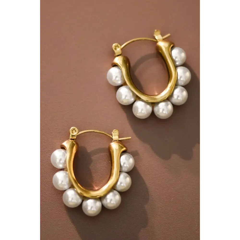 Mia Accessories - 18K Gold Plated Waterproof Stainless Steel Hoop Earrings - 7019 S0OX3T7019