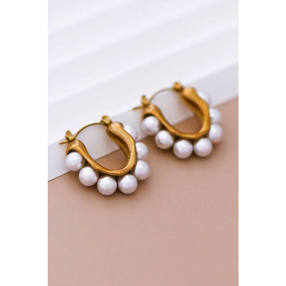 Mia Accessories - 18K Gold Plated Waterproof Stainless Steel Hoop Earrings - 7019 S0OX3T7019