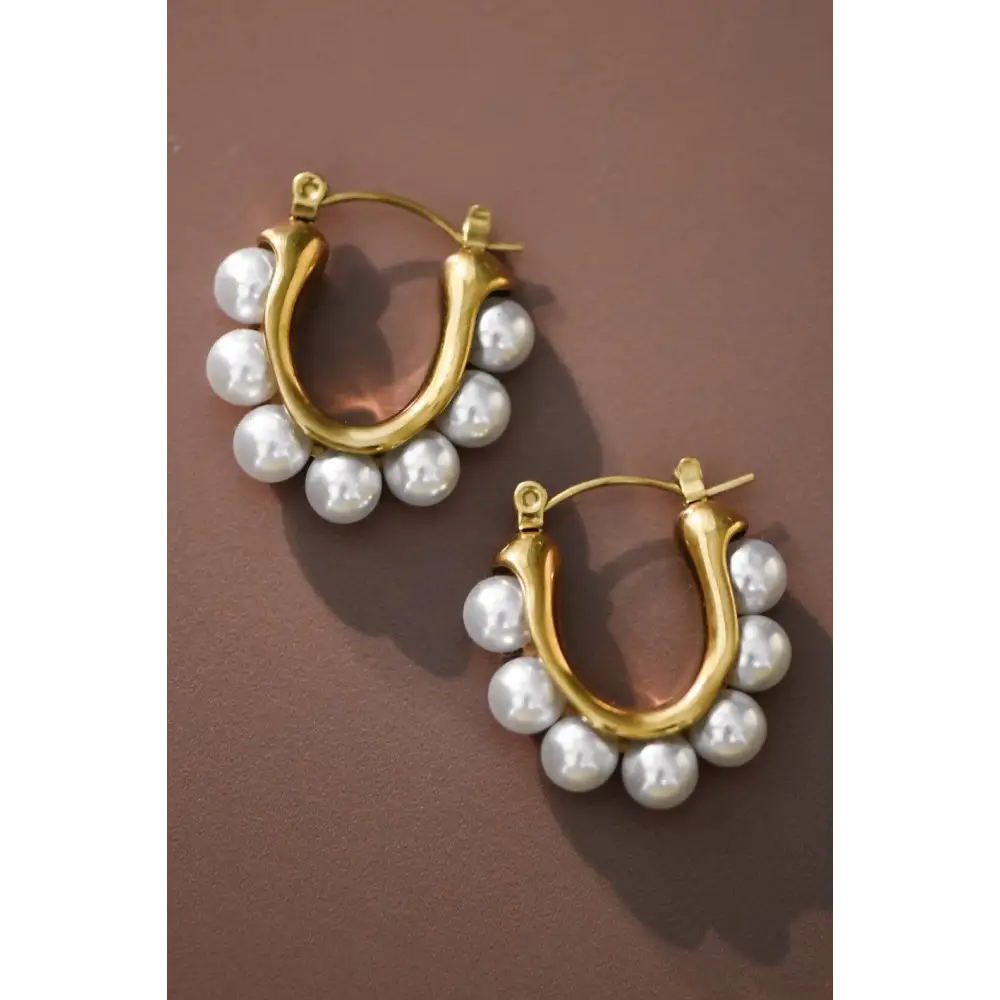 Mia Accessories - 18K Gold Plated Waterproof Stainless Steel Hoop Earrings - 7019 S0OX3T7019