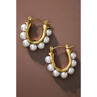 Mia Accessories - 18K Gold Plated Waterproof Stainless Steel Hoop Earrings - 7019 S0OX3T7019