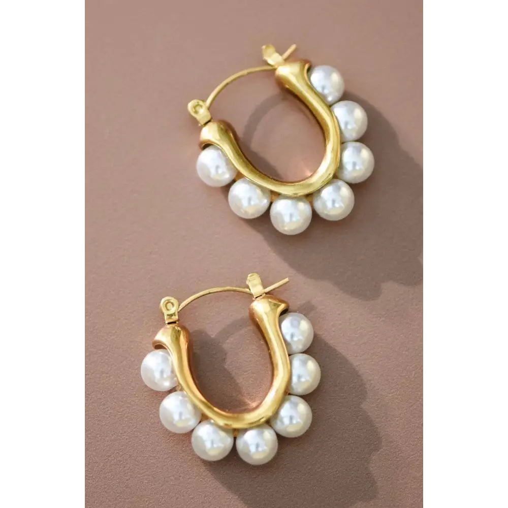 Mia Accessories - 18K Gold Plated Waterproof Stainless Steel Hoop Earrings - 7019 S0OX3T7019
