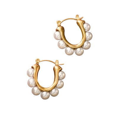 Mia Accessories - 18K Gold Plated Waterproof Stainless Steel Hoop Earrings - 7019 S0OX3T7019