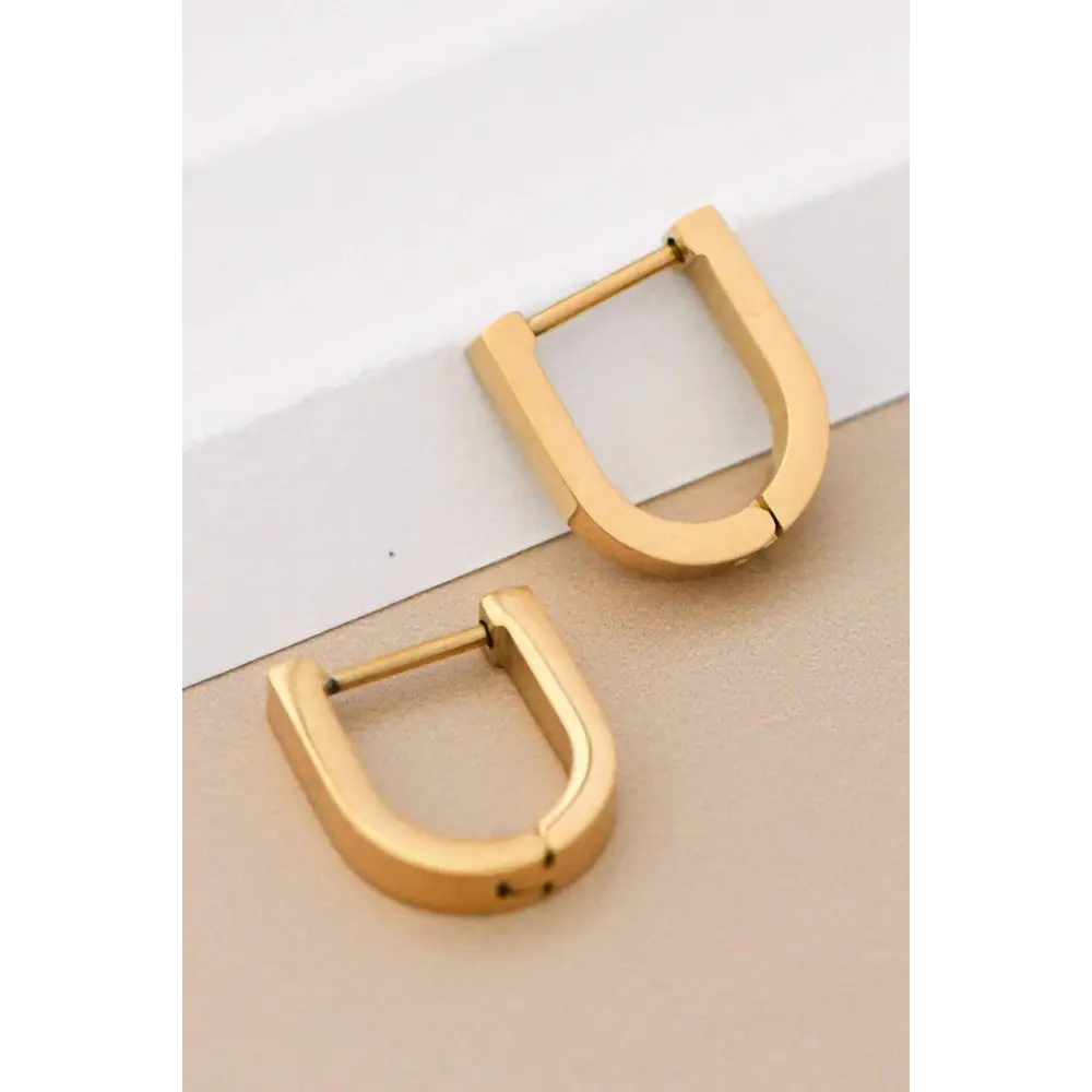 Mia Accessories - 18K Gold Plated Waterproof Stainless Steel Hoop Earrings - 7116 S0OX3T7116