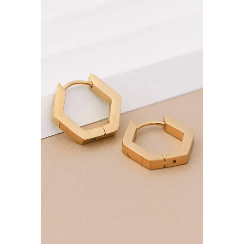 Mia Accessories - 18K Gold Plated Waterproof Stainless Steel Hoop Earrings - 7121 S0OX3T7121