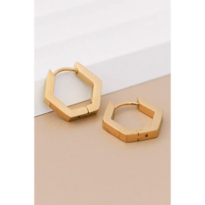 Mia Accessories - 18K Gold Plated Waterproof Stainless Steel Hoop Earrings - 7121 S0OX3T7121