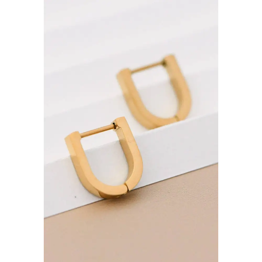 Mia Accessories - 18K Gold Plated Waterproof Stainless Steel Hoop Earrings - 7116 S0OX3T7116
