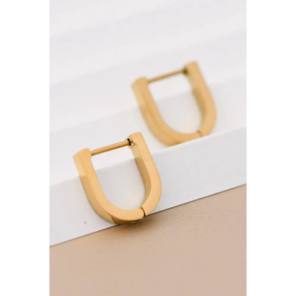Mia Accessories - 18K Gold Plated Waterproof Stainless Steel Hoop Earrings - 7116 S0OX3T7116