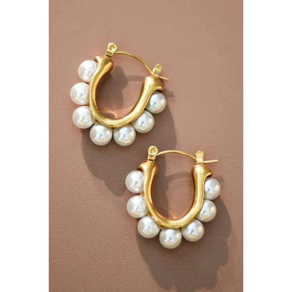 Mia Accessories - 18K Gold Plated Waterproof Stainless Steel Hoop Earrings - 7019 S0OX3T7019