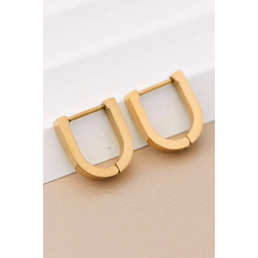 Mia Accessories - 18K Gold Plated Waterproof Stainless Steel Hoop Earrings - 7116 S0OX3T7116