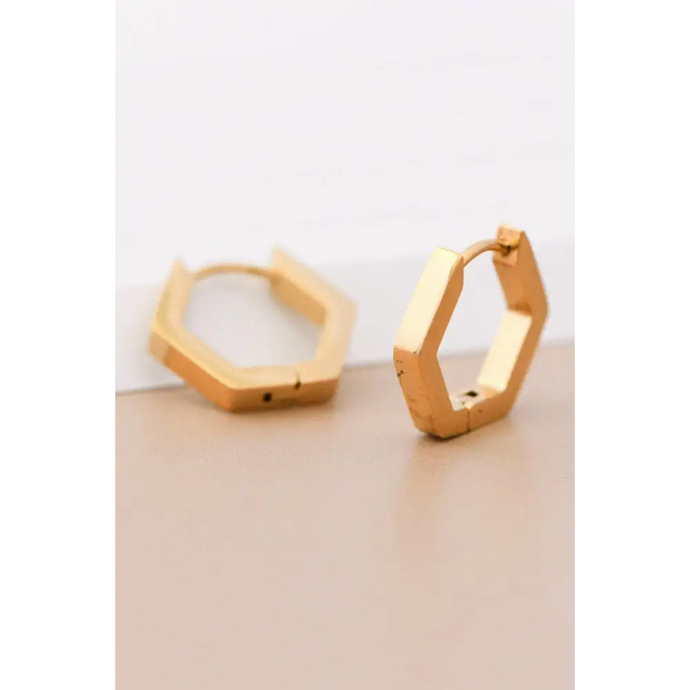 Mia Accessories - 18K Gold Plated Waterproof Stainless Steel Hoop Earrings - 7121 S0OX3T7121