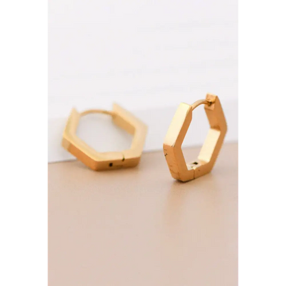 Mia Accessories - 18K Gold Plated Waterproof Stainless Steel Hoop Earrings - 7121 S0OX3T7121