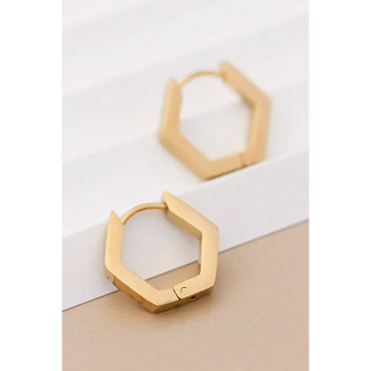 Mia Accessories - 18K Gold Plated Waterproof Stainless Steel Hoop Earrings - 7121 S0OX3T7121