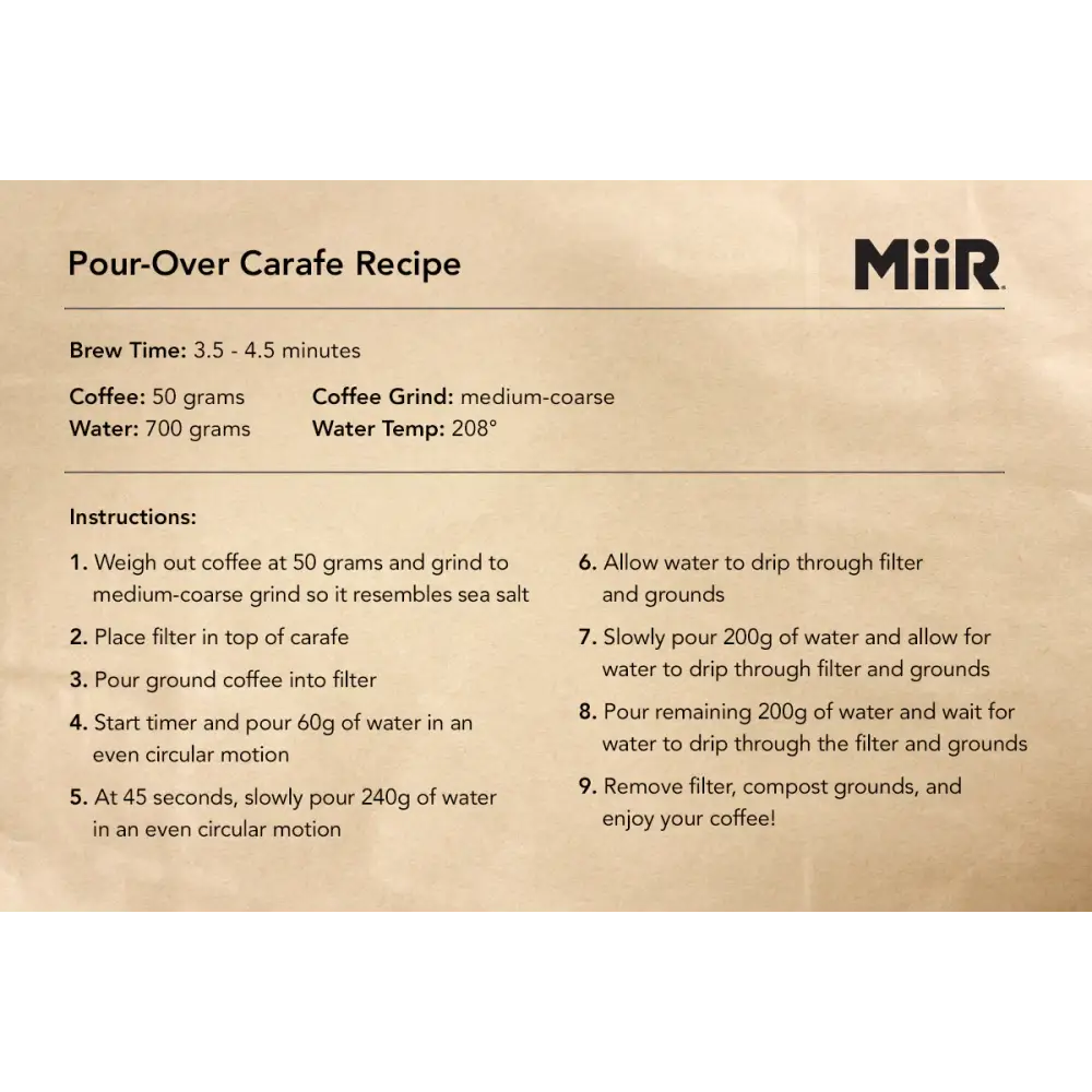 Miir Standard Carafe Black - PABOOM