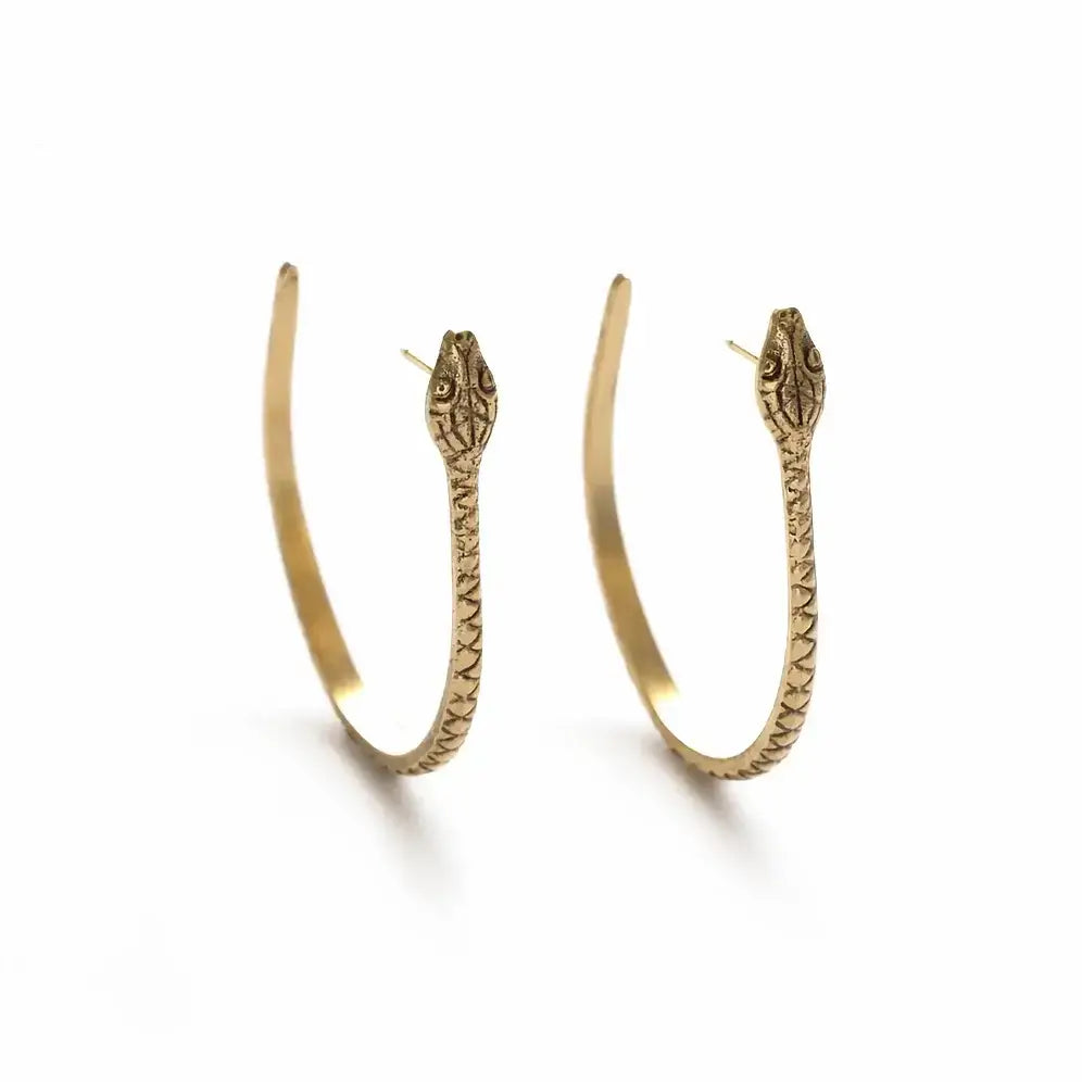 Gold Ophidian Hoops - PABOOM