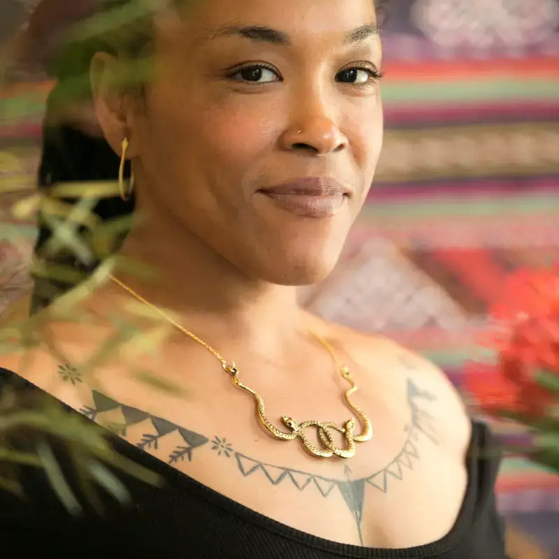 Gold Ophidian Hoops - PABOOM